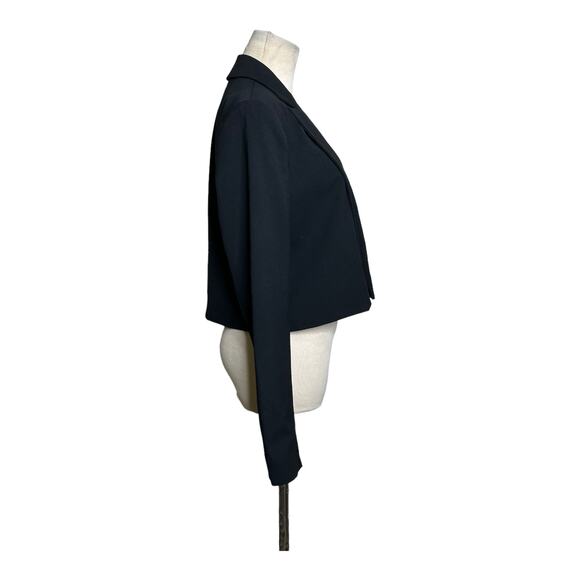 Danielle Bernstein black long sleeves open front jacket size Small - Picture 8 of 10